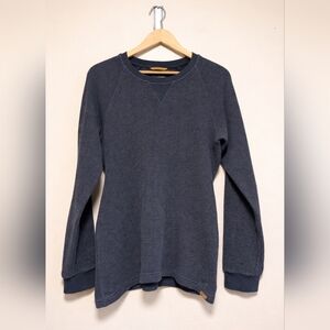 L.L.Bean Bean Signature Waffle Knit Thermal Shirt Large Slim Fit Navy